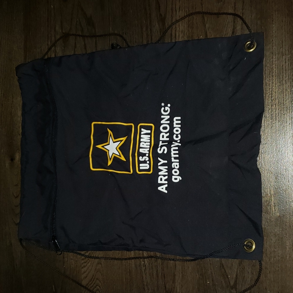 New Army Strong Drawstring Sling Backpack